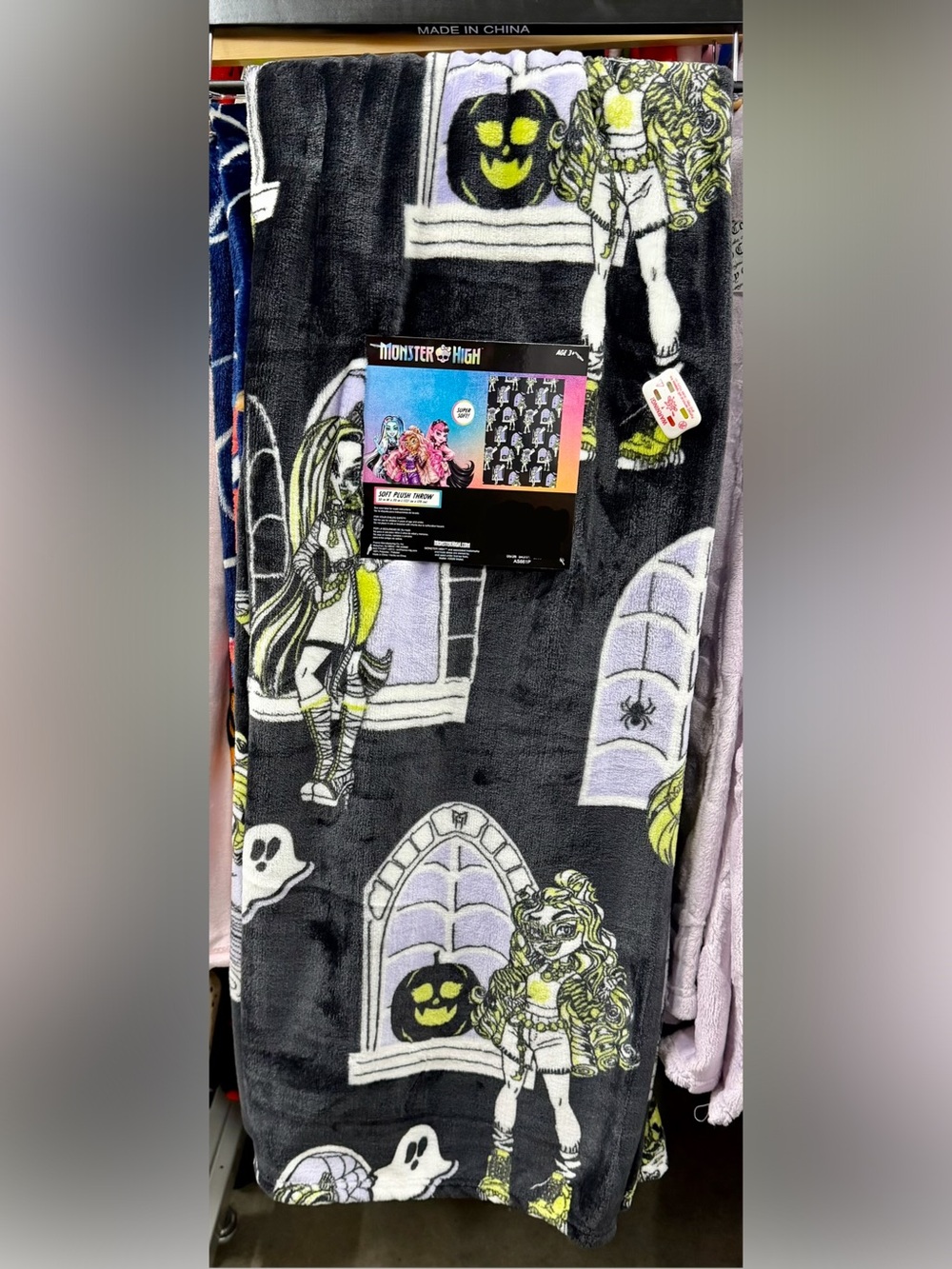 monster high halloween plush blanket throw